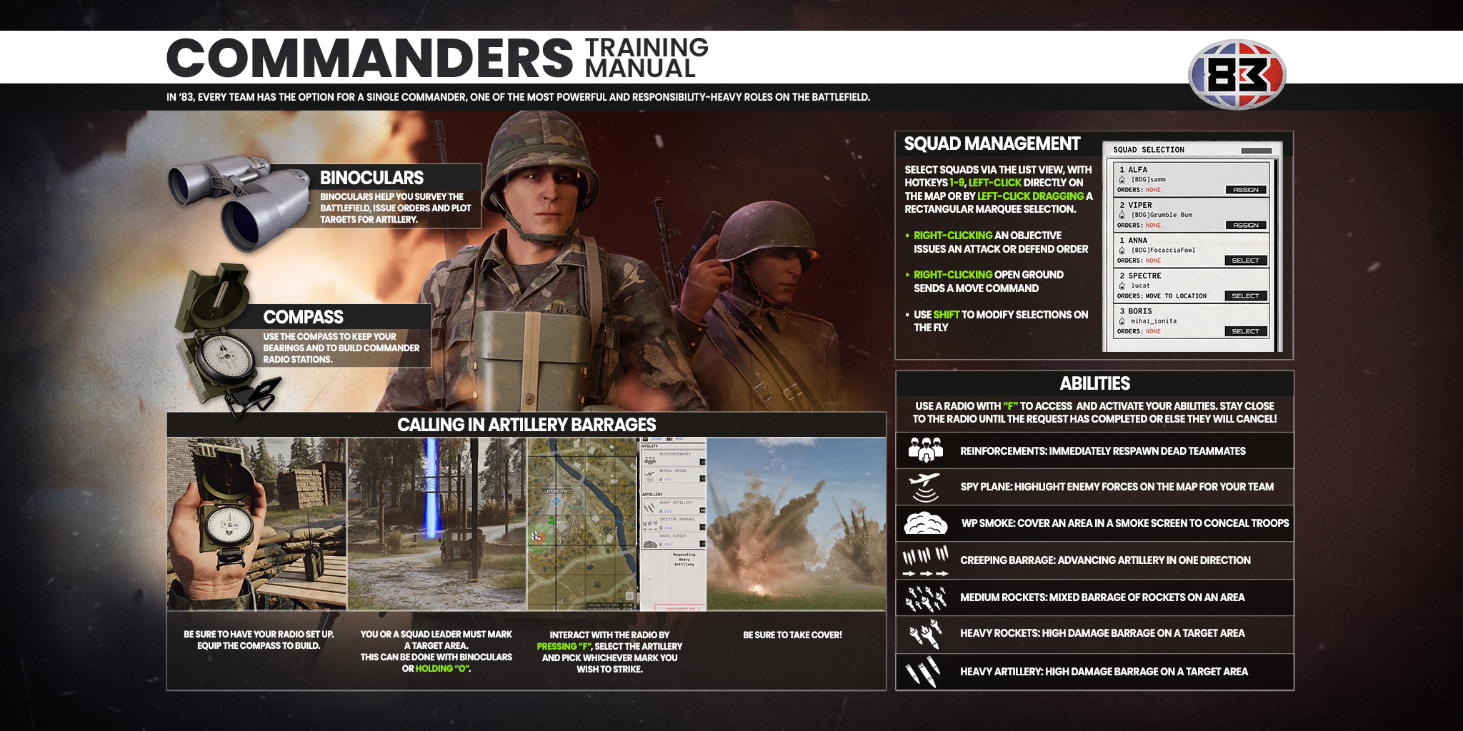 83 commanders guide